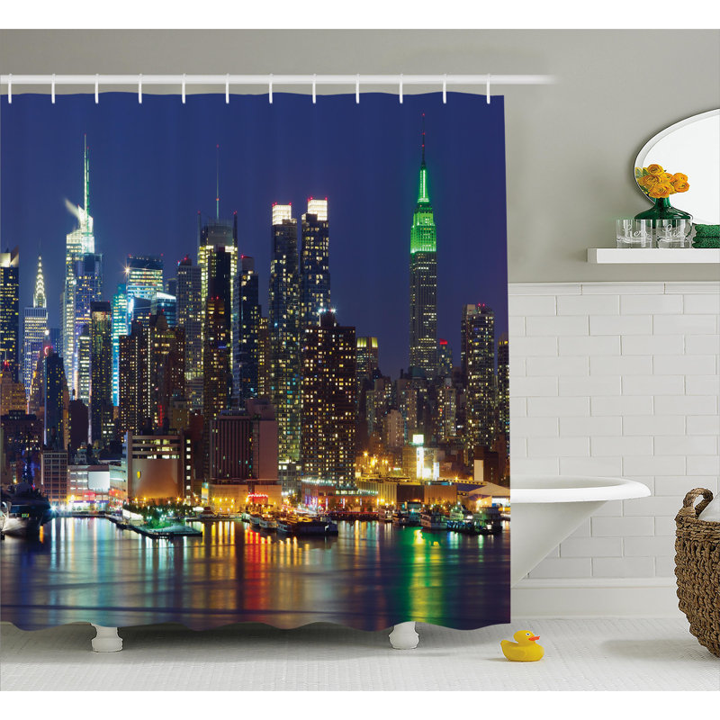Brunelle Shower Curtain with Hooks Included, 70" H x 69" W