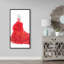 Impression de robe de fleur sur toile