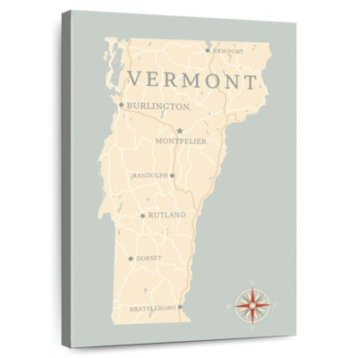 State Map Of Vermont