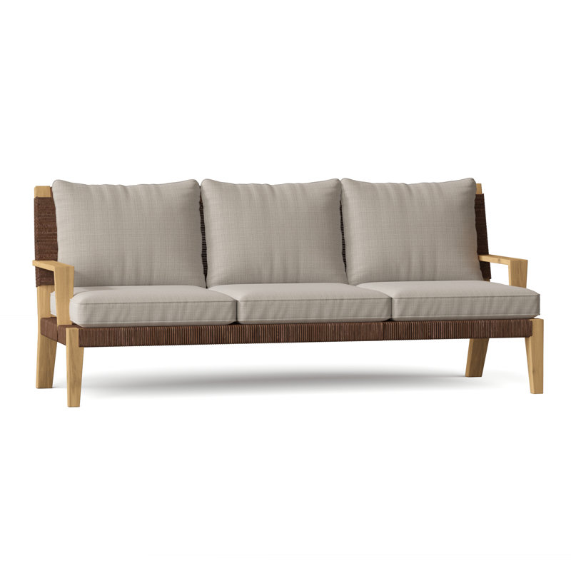 Hadley Outdoor 3 - Seat Patio Sofa, Hadley Hemp, Ash