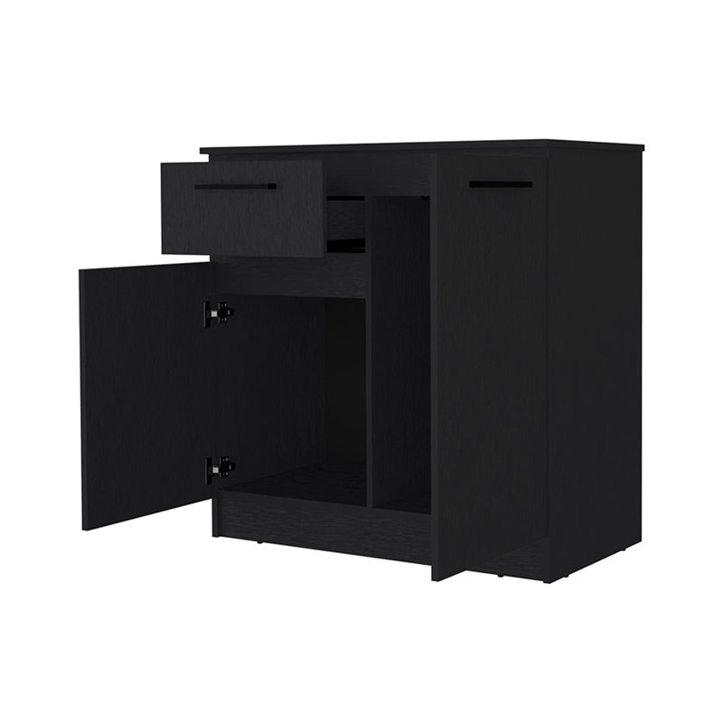 Commode 2 portes 1 tiroir Wengé, Wengé