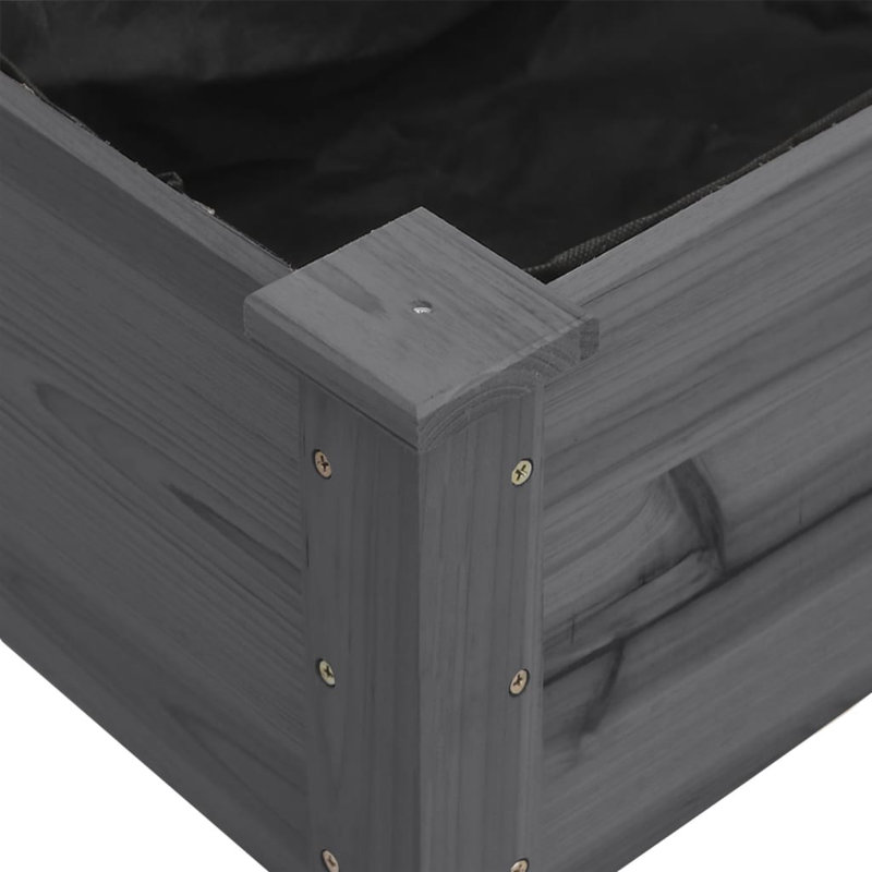 Otterson Wood Planter Box, 29.92" H x 63.39" W x 17.72" D, Gray
