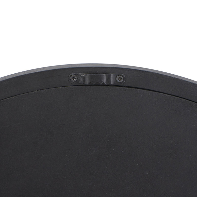 Miroir mural rond en bois, Noir