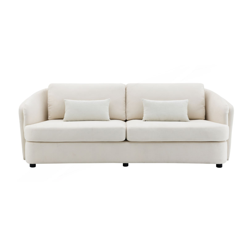 Sofa moderne avec 2 coussins décoratifs, sofa confortable, 84.05" W