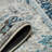 Nieve Bordered Medallion Durable Performance Blue/Gray Area Rug-68027462