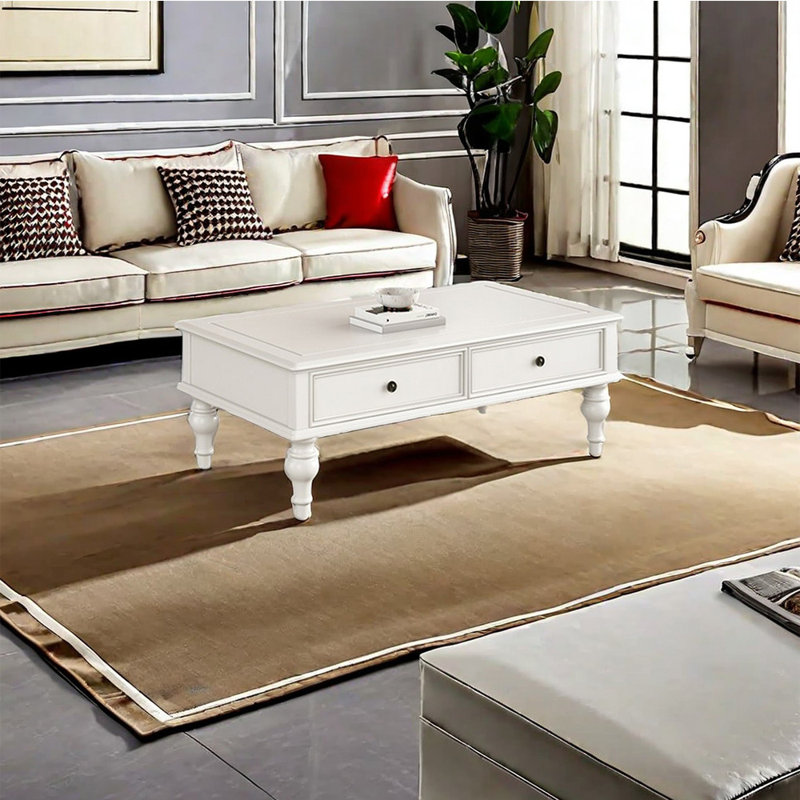 Table basse European Country Retro, Blanc
