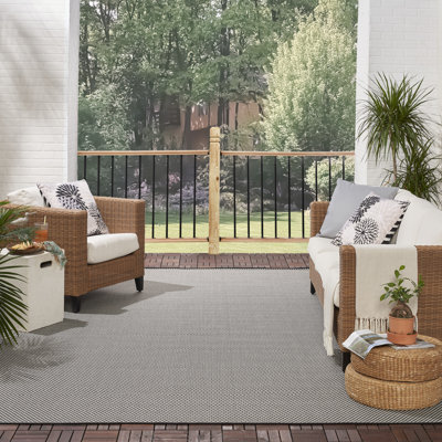 Tapis intérieur / extérieur noir Hartigan