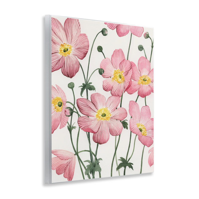 Art mural sur plaque «Sidewalk Anemones in Pink», conception par Grace Popp