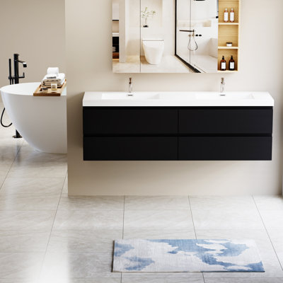 72" Floating Bathroom Vanity With Sink