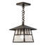 8" Square Stillwater Double Bar Mission Pendant