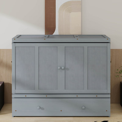 Queen Murphy Bed With USB And Drawer
