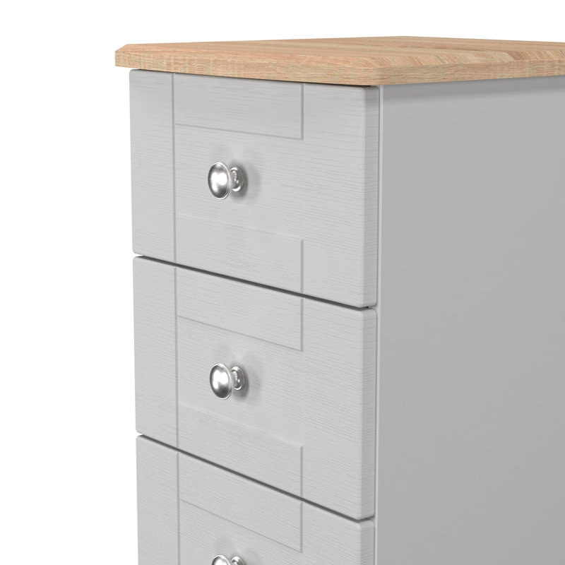 Ondrasek 40cm W Manufactured Wood Bedside Table, Grey
