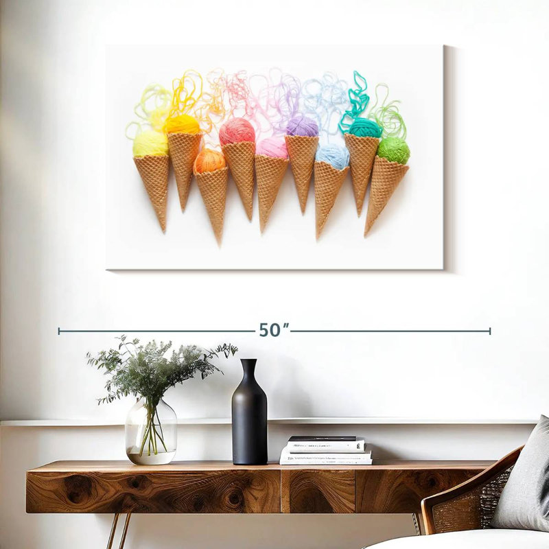 " Ice Cream Threads Canvas Print ", 26" H x 39" W x 1.25" D