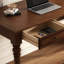 Bureau en chêne rouge massif avec tiroirs de rangement-2048841118
