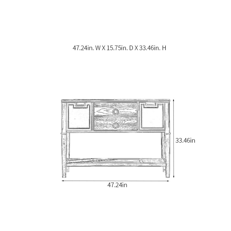 Luxury Multifunctional Solid Wood Console Table