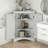 Bathroom corner Storage Cabinet with 2 Doors and Adjustable Shelves-1100304117