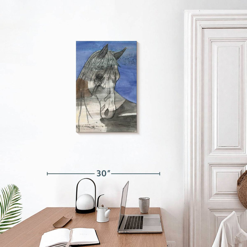 Cheval au clair de lune Brampt, H 24 po x l 16 po