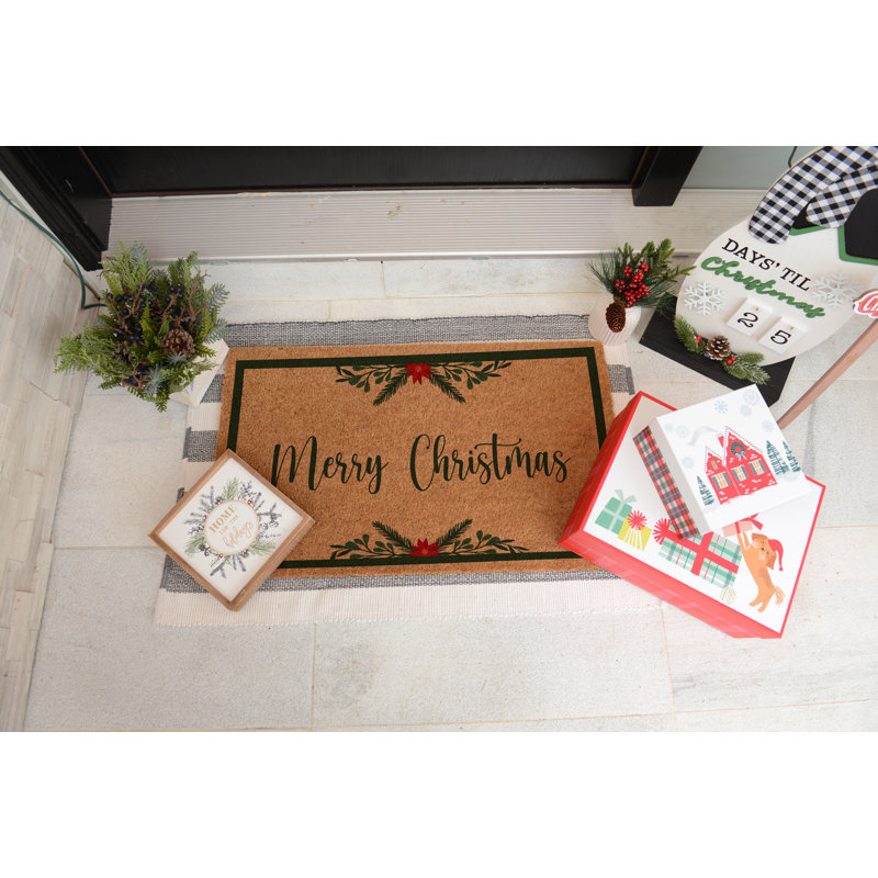Non-Slip Christmas Outdoor Doormat, 18" W x 30" L