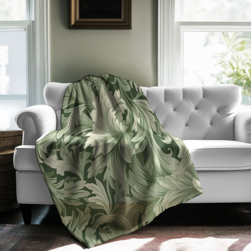 Green Elegance - 1 Piece Premium Blanket, Queen