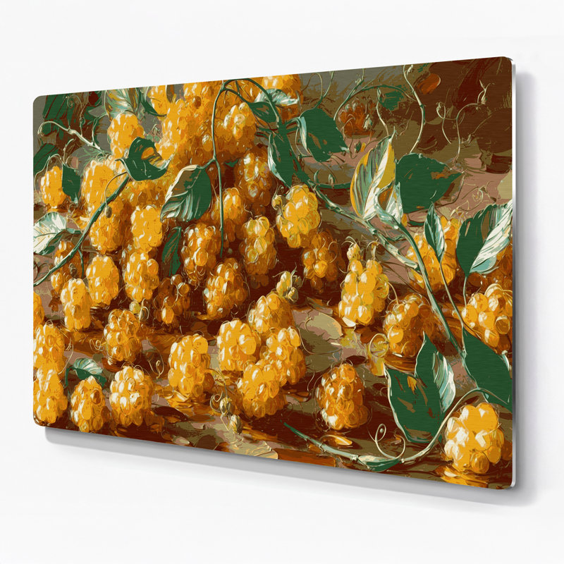 Art mural en métal brun framboise, H 11 po x l 14 po