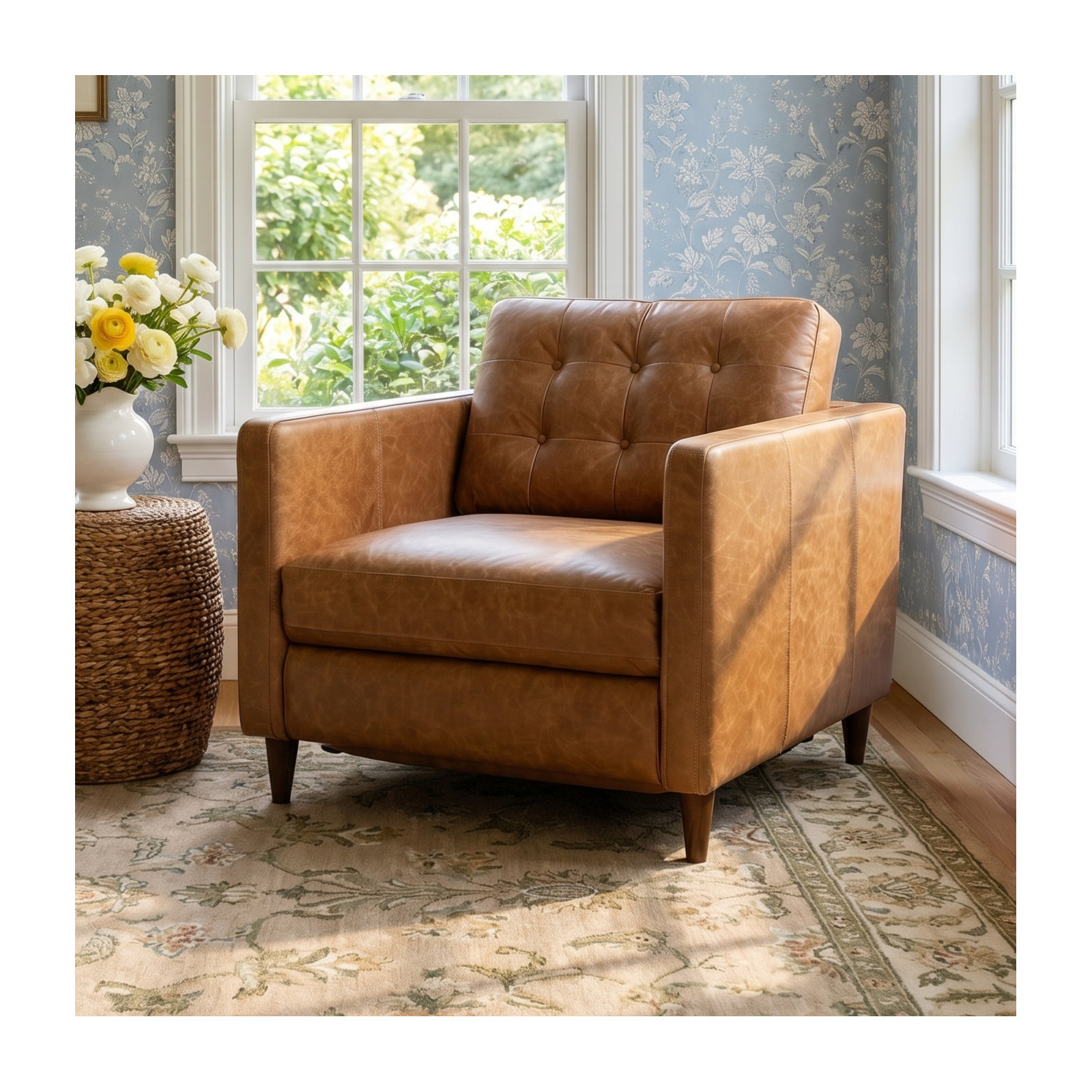 Appiah Power Recliner Chair Tan Leather