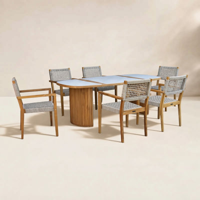 Cava 40" Teak Patio Dining Set
