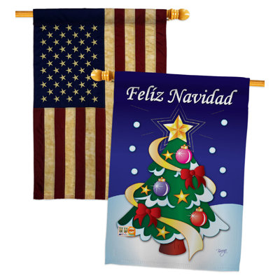 Drapeau de maison à 2 côtés en polyester / mélange de polyester 40 x 28 po