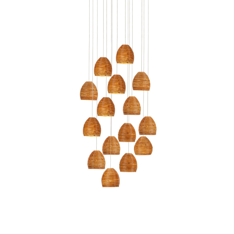 Luminaire suspendu rond à 15 lumières Beehive