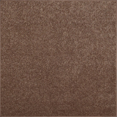 Antto Solid Low-Pile Brown Rug