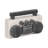Marble Boom Box Figurine with Contemporary Design, 8" Black and White Sculpture, Decorations for Living Room, Office, or Bedroom