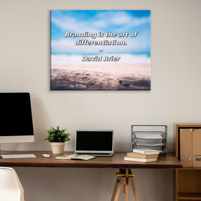 Artsy Quote "Branding is the art of differentiation." By David Brier Gallery Wrapped Canvas