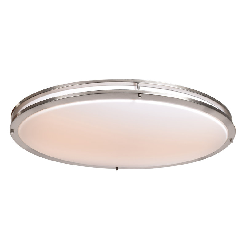 Penning Acrylic Flush Mount, 5" H x 18.25" W x 18.25" D, Chrome