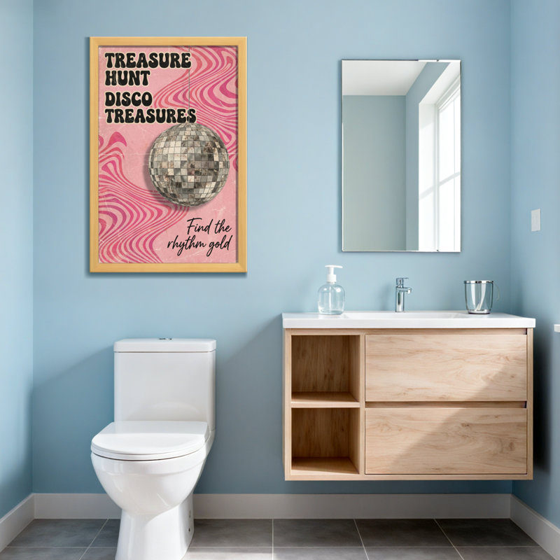 Thème disco avec tourbillons roses Fashion, H 20 po x l 30 po, Toile tendue, Ne s’applique pas