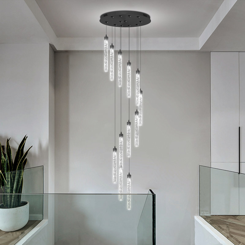 Chandelle suspendue en cristal D20 "x H38"