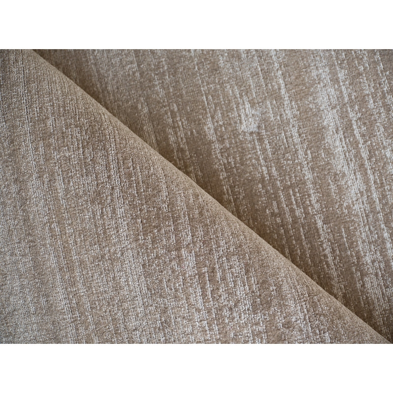 Martelli Modern Handmade Silky Nylon, Taupe Area Rug, Rectangle 2' x 3'