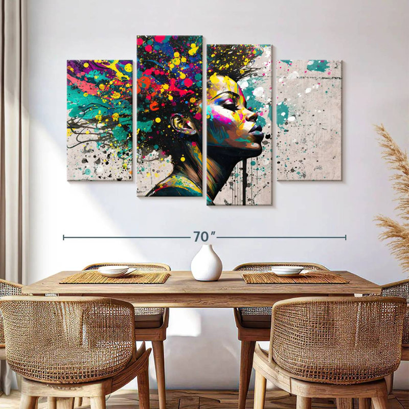 Leisha fière beauté africaine, H 42 po x l 68 po