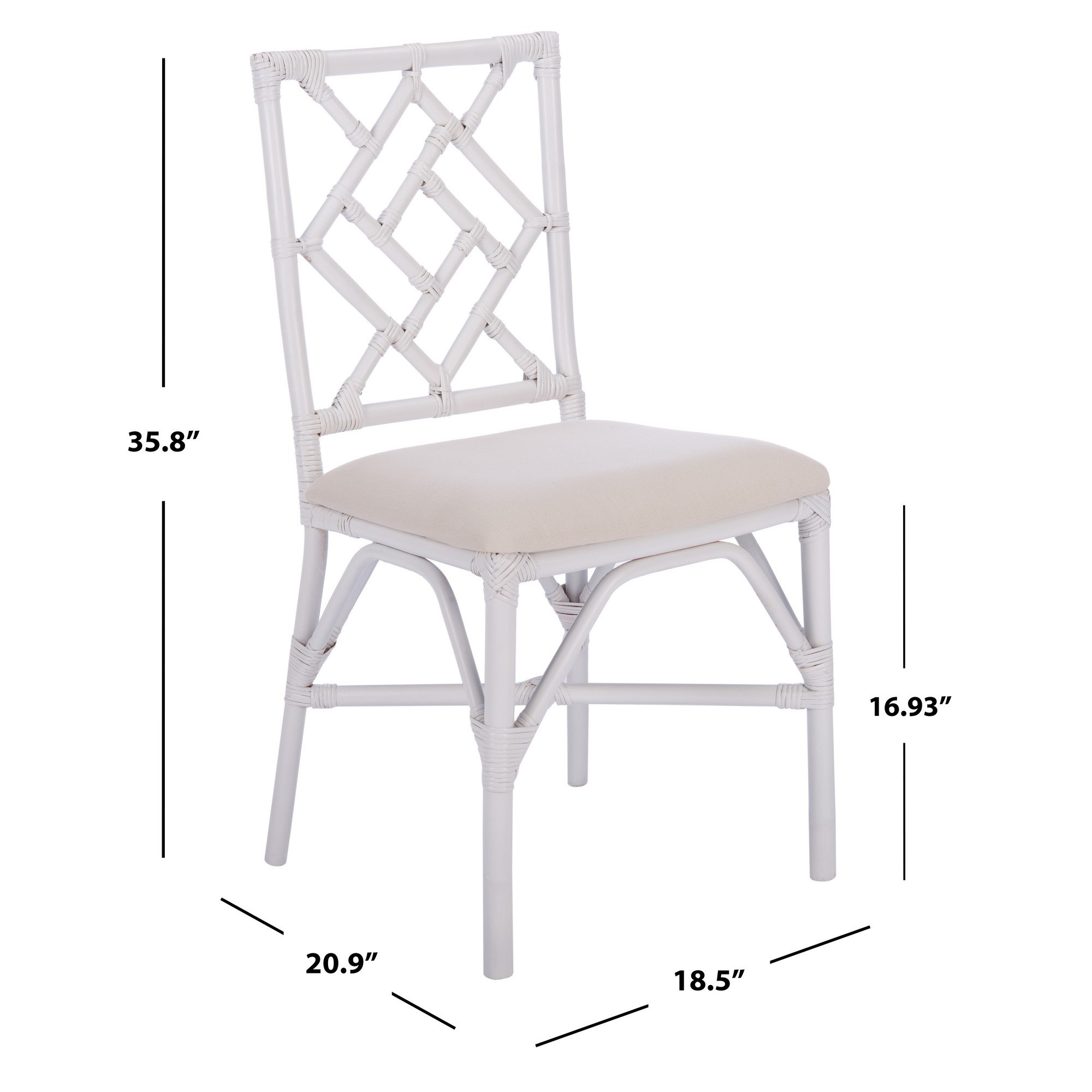Tyndalls Park Parsons Chair, White