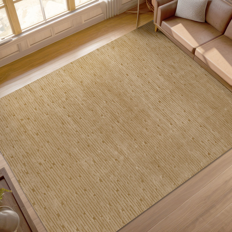 Abstract Area Rug in Ashen/Brown, Rectangle 10' x 14'