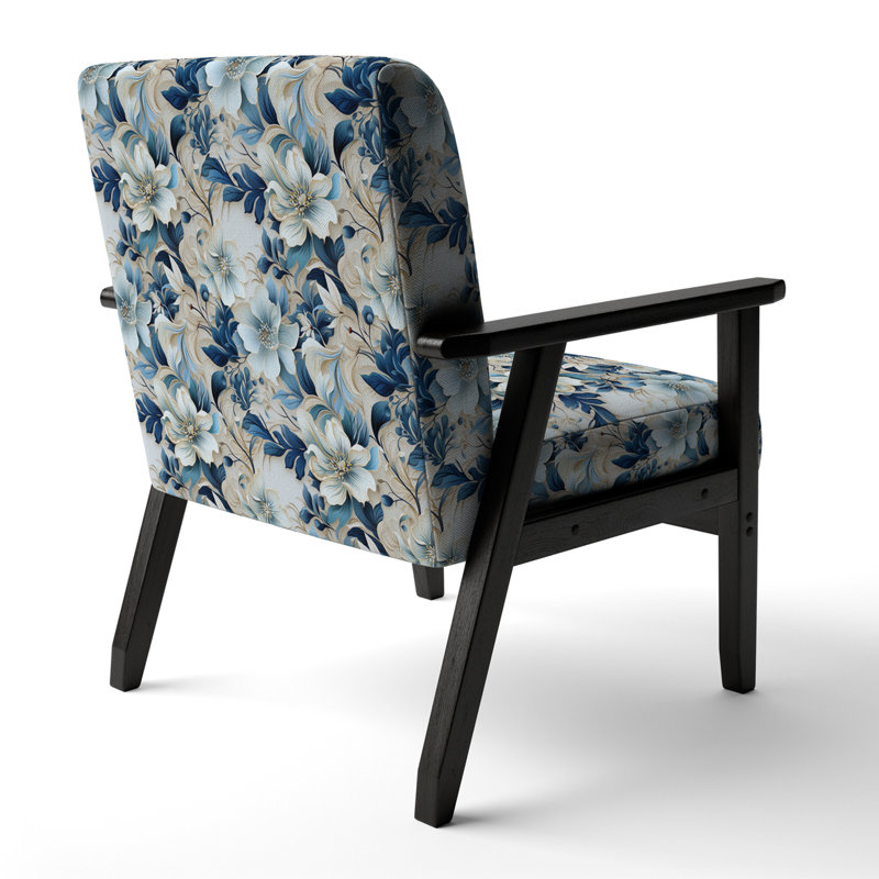 Fauteuil d'appoint rembourré style bohémien et éclectique Coastal Retreat