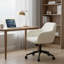 Chaise de bureau en tissu Teddy, hauteur réglable, pivotant à 360 °