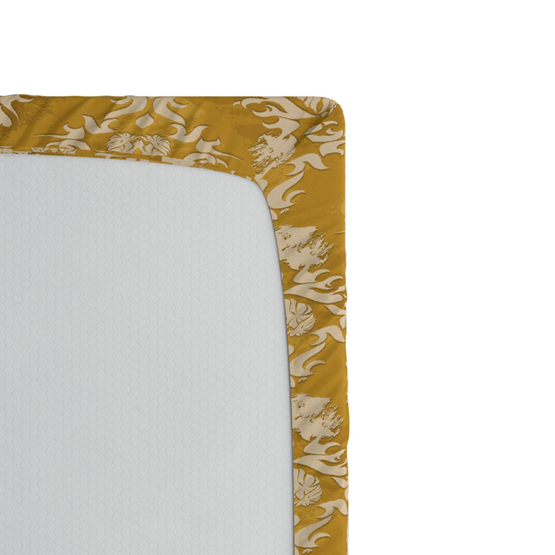 Microfiber Floral Fitted Sheet, Twin Fitted Sheet
