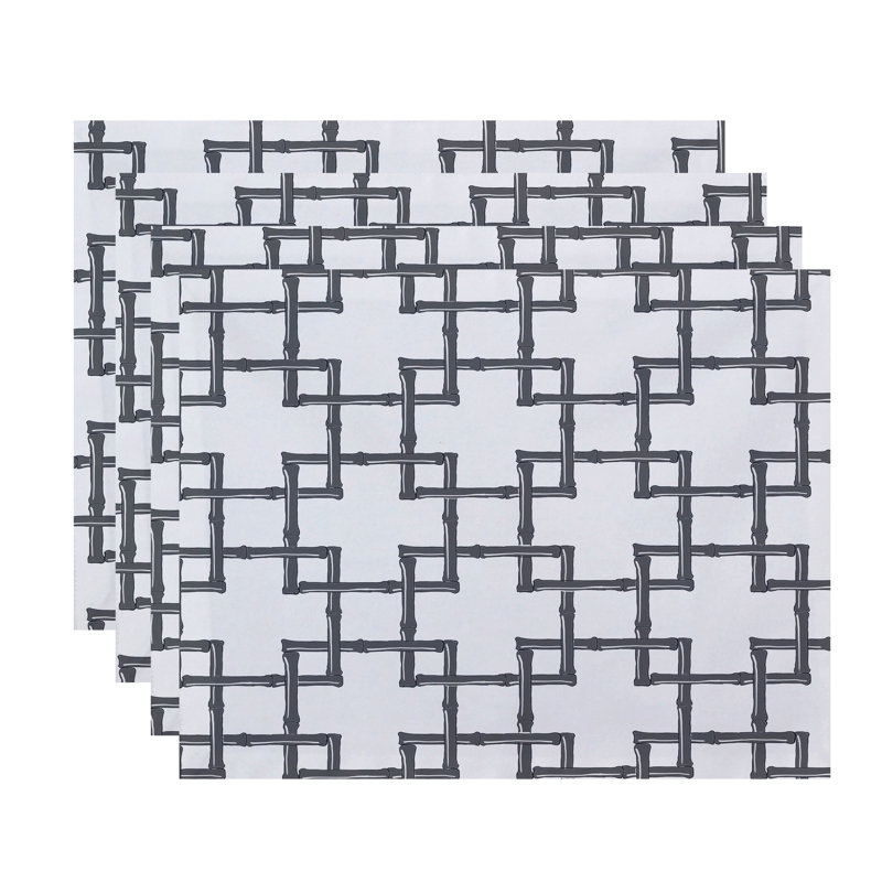 Ensemble de napperons 4 pièces Connelly, Gris
