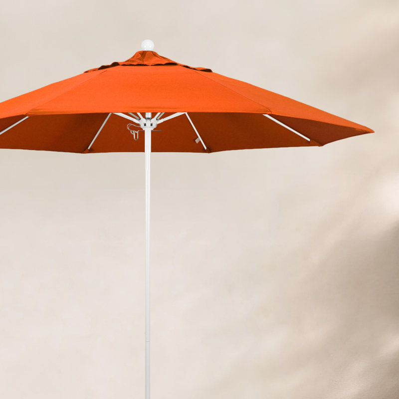 Parasol de marché 9 pi Maria, Argent argent, Cabana flamme Sunbrella®