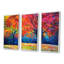 «Vibrant Red Tree In Autumn Landscape», peinture sur toile 3 pièces-974447596-974447597