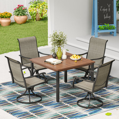 Zarita 4 - Person Patio Dining Set with Square Table