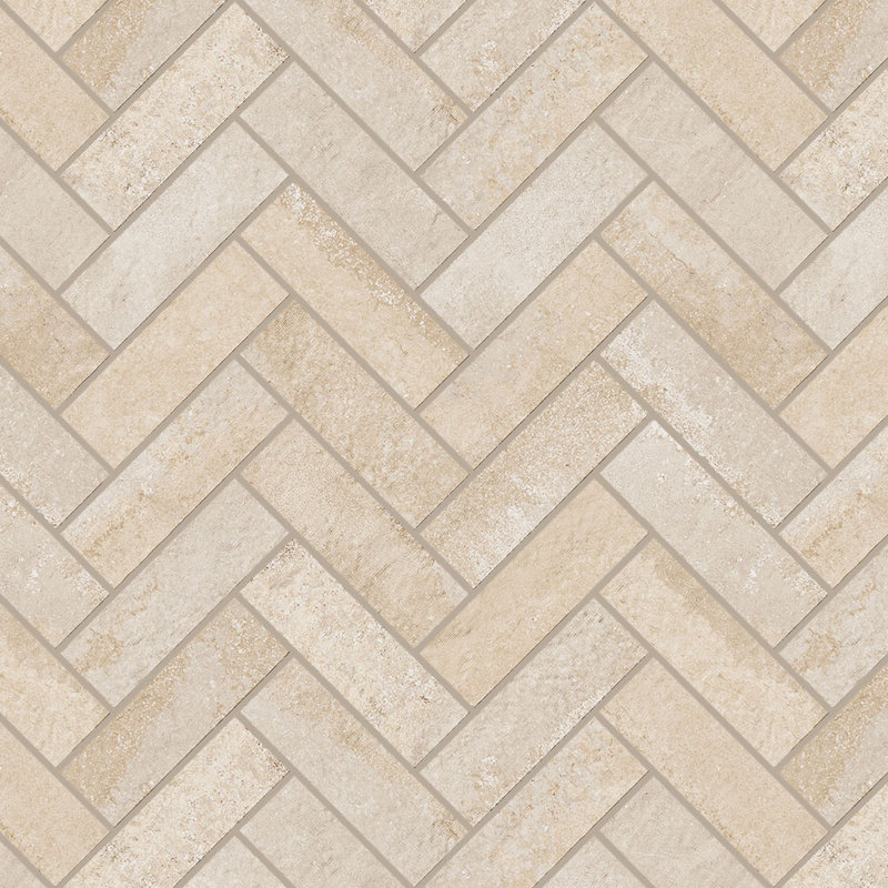 Tivoli 1X4 Herringbone Mariluna Ivory, Ivory