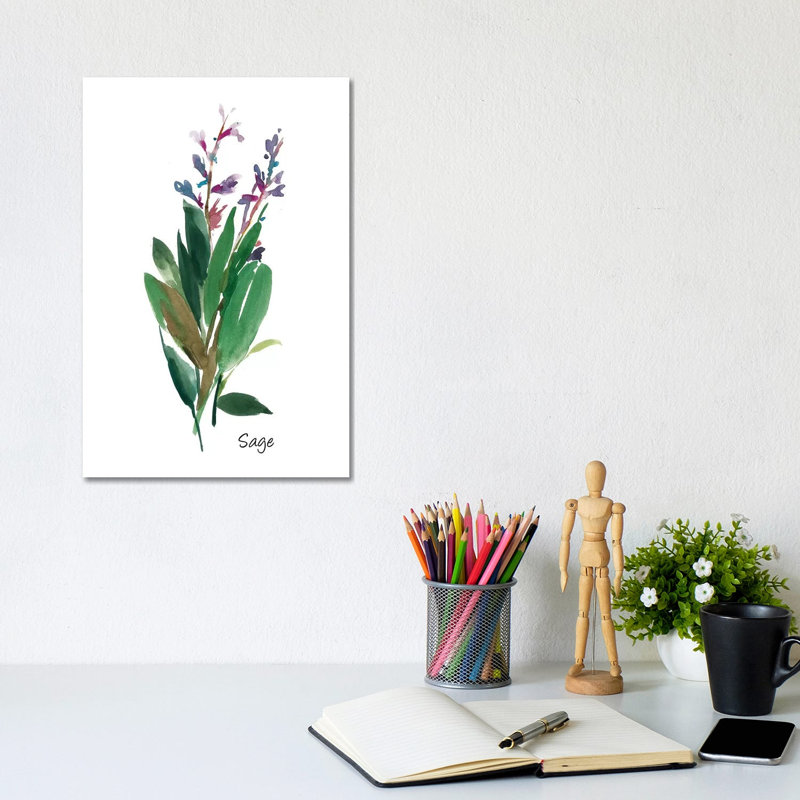 Sage I 1 Piece Wrapped Canvas Painting, 20.32 cm H x 30.48 cm W x 1.91 cm D