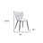 Set of Two White and Black Upholstered Faux Shearling Dining Side Chairs