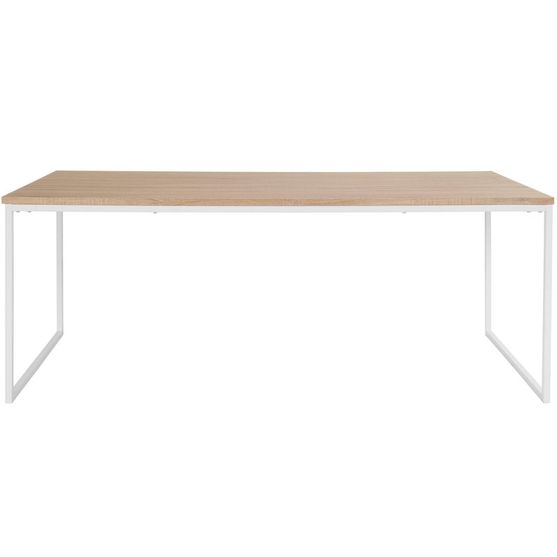 Neshaun Metal Base Dining Table, 76cm H x 100cm W x 200cm L