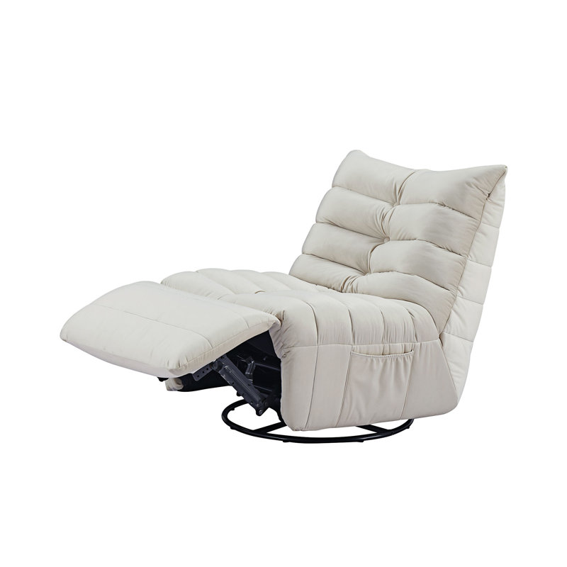 Latitude Run® Rocker Game Chair, Beige Velvet